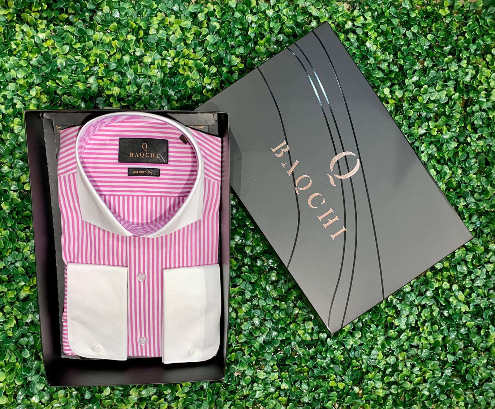 Long Sleeve Pink and White Stripes