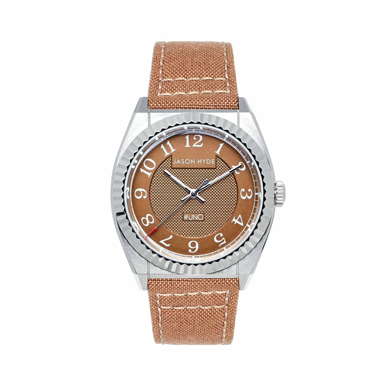 Jason Hyde 10041 Stainless Steel Body\Milk Chocolate Dial \Cordura Strap