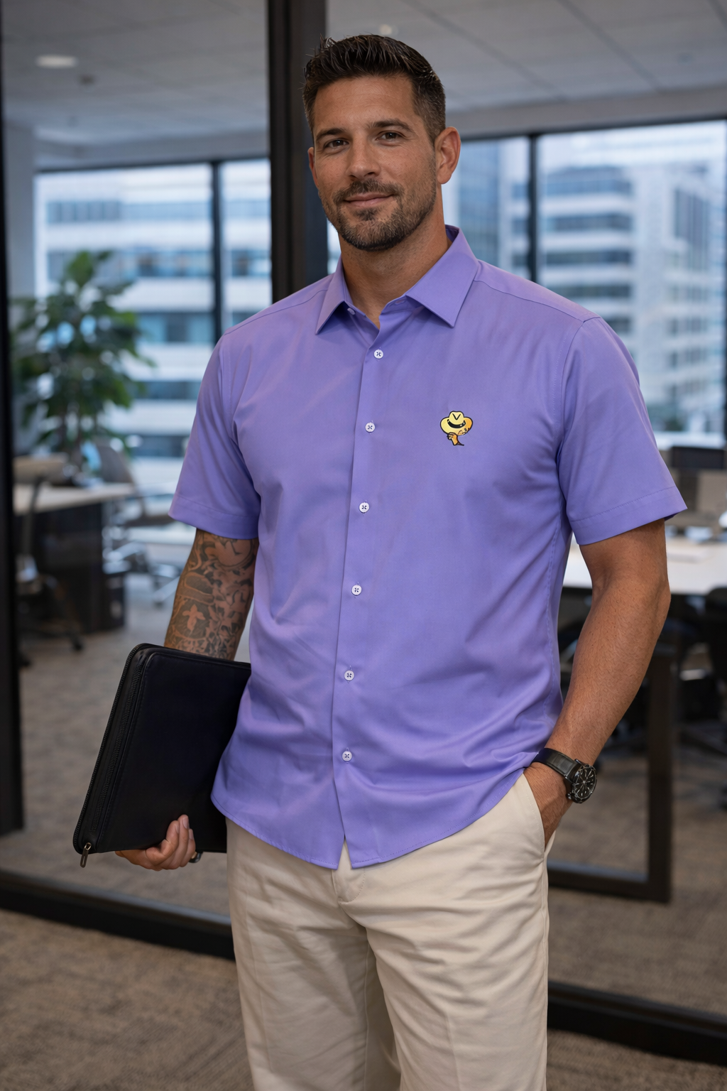 Shirt Sebasttino Solid Purple #27