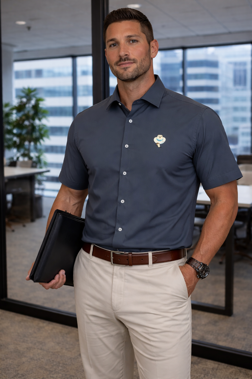 Shirt Sebasttino Solid Charcoal #86