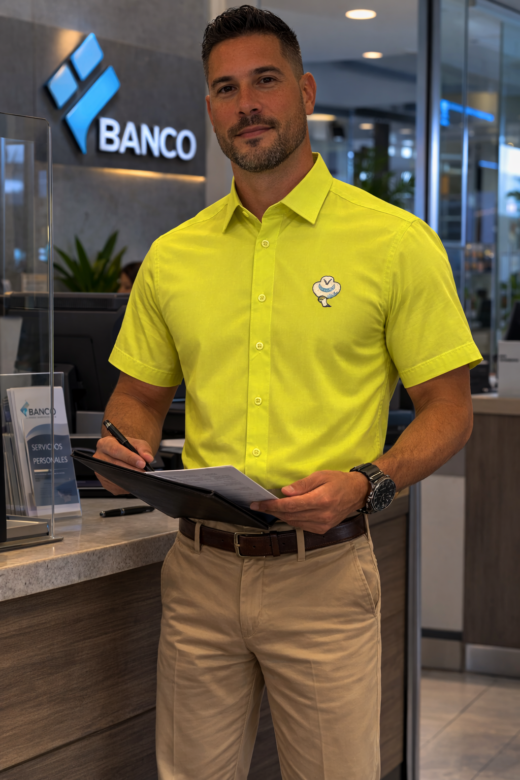 Shirt Sebasttino Solid Yellow #26