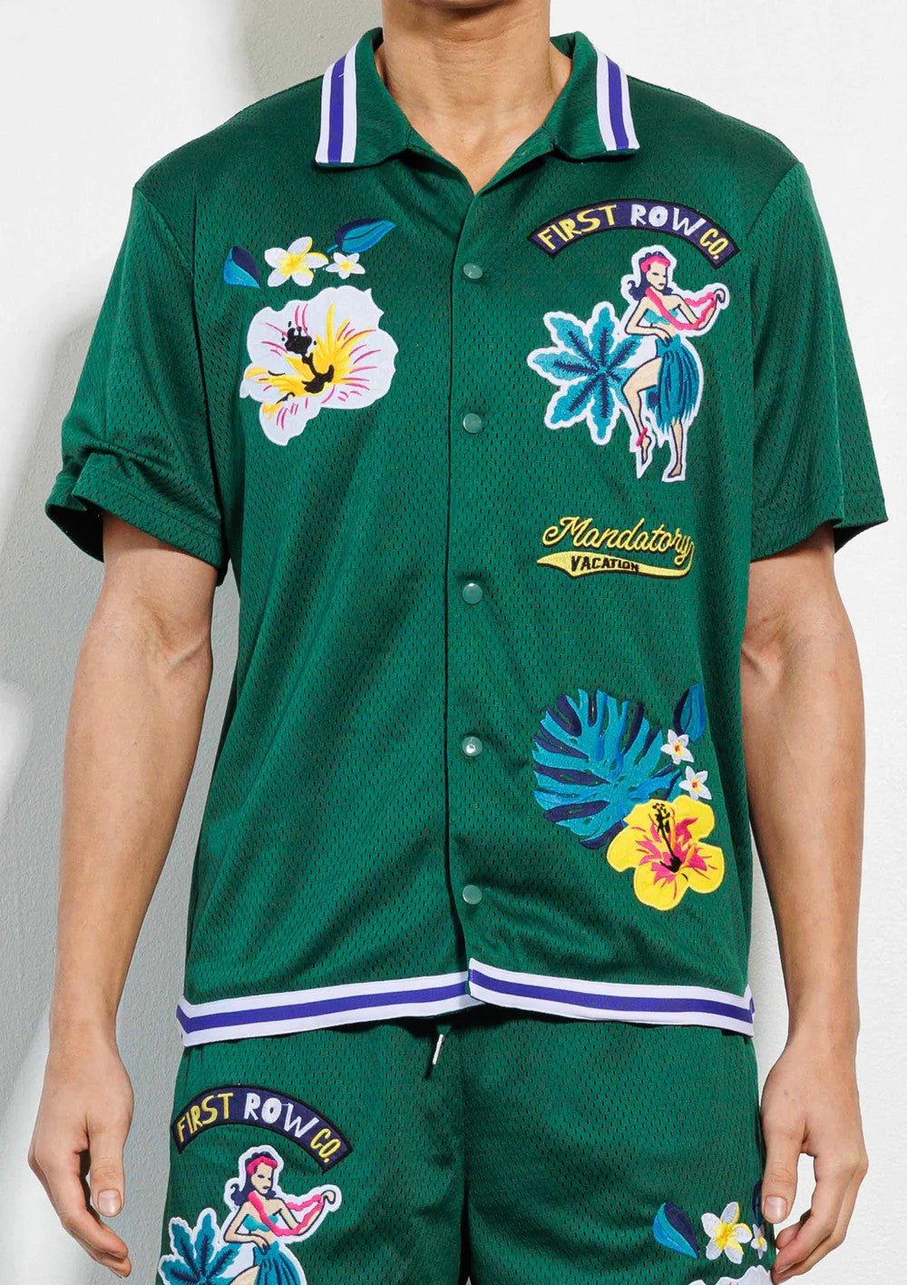 First Row Camisa de malla de Vacaciones Tropicale