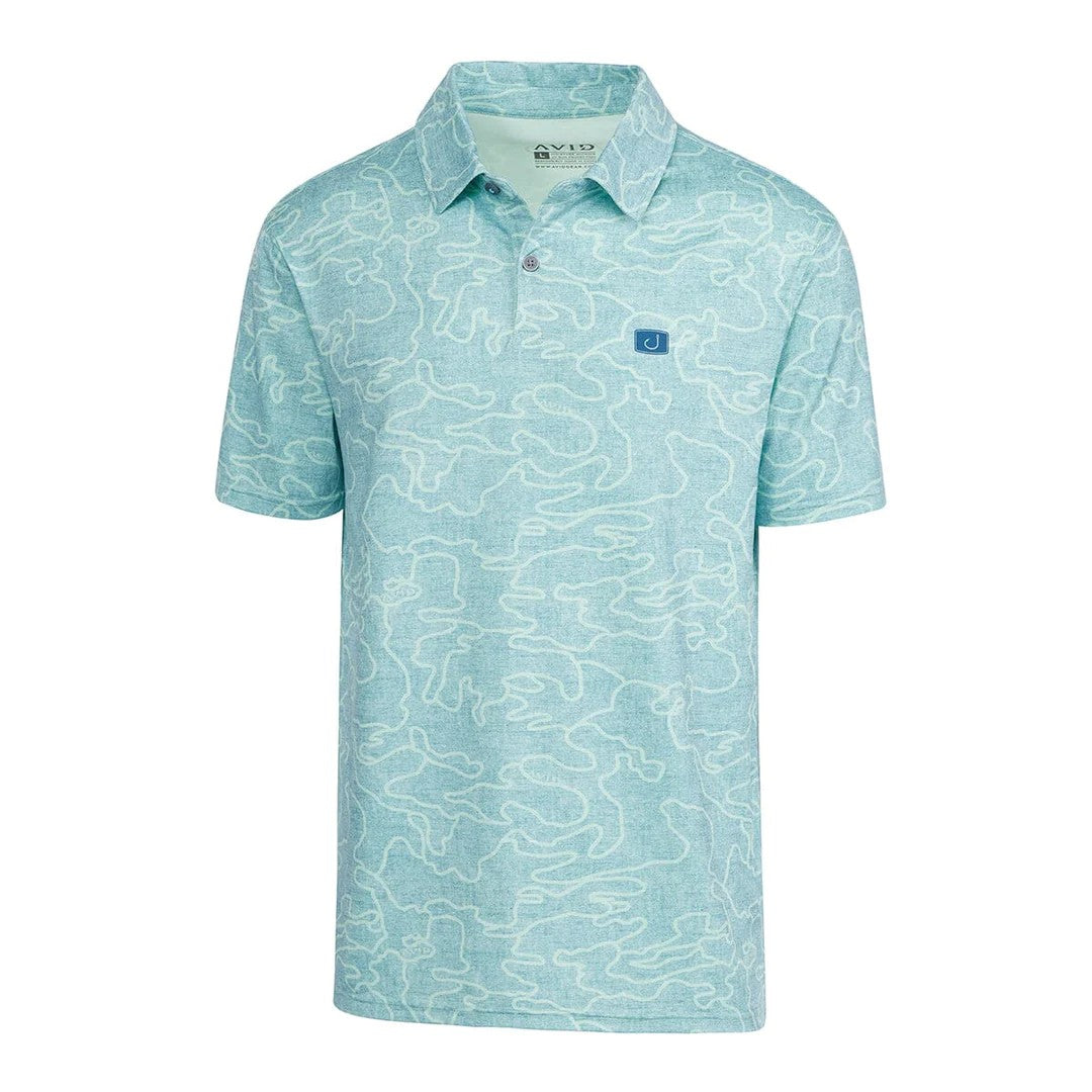 Avid Adrift Camo  Pacifico Polo Adrift Seafoam