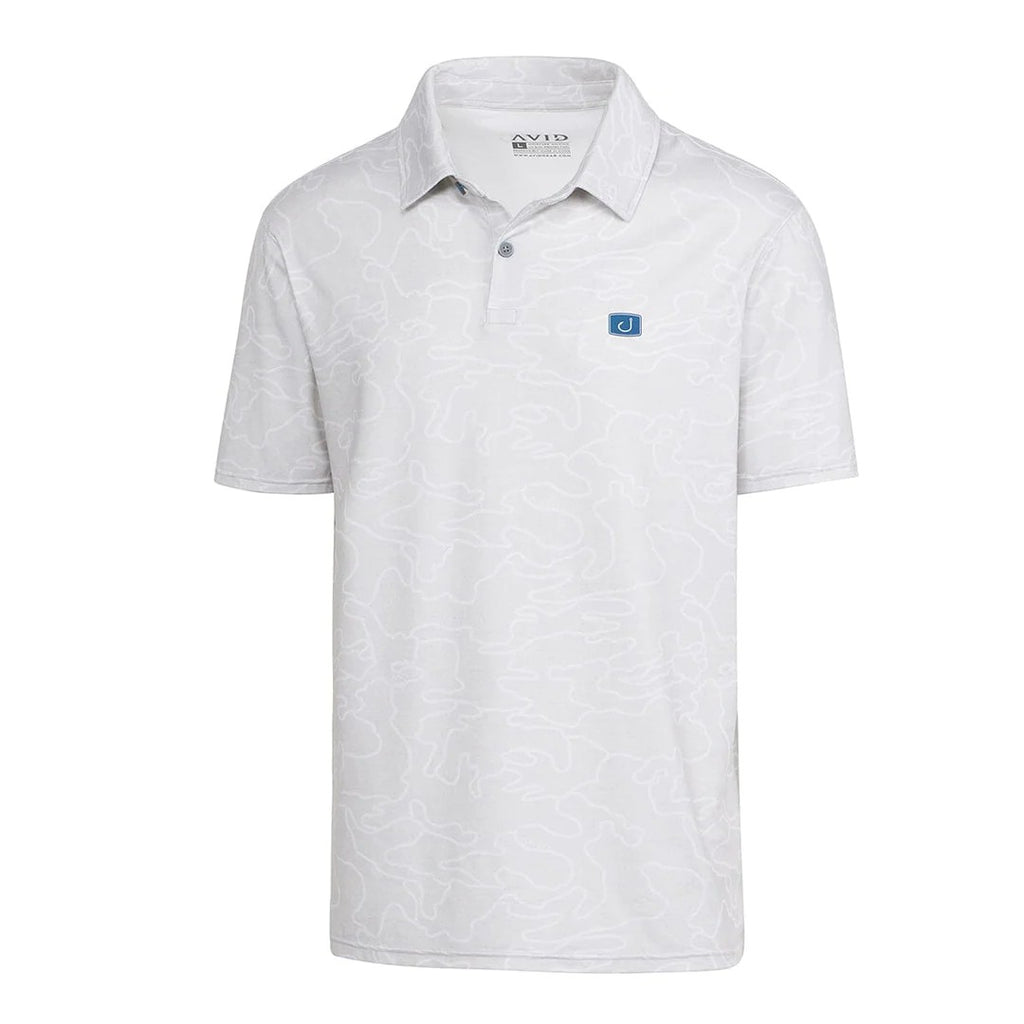 Avid Adrift Camo Pacifico Polo Adrift White