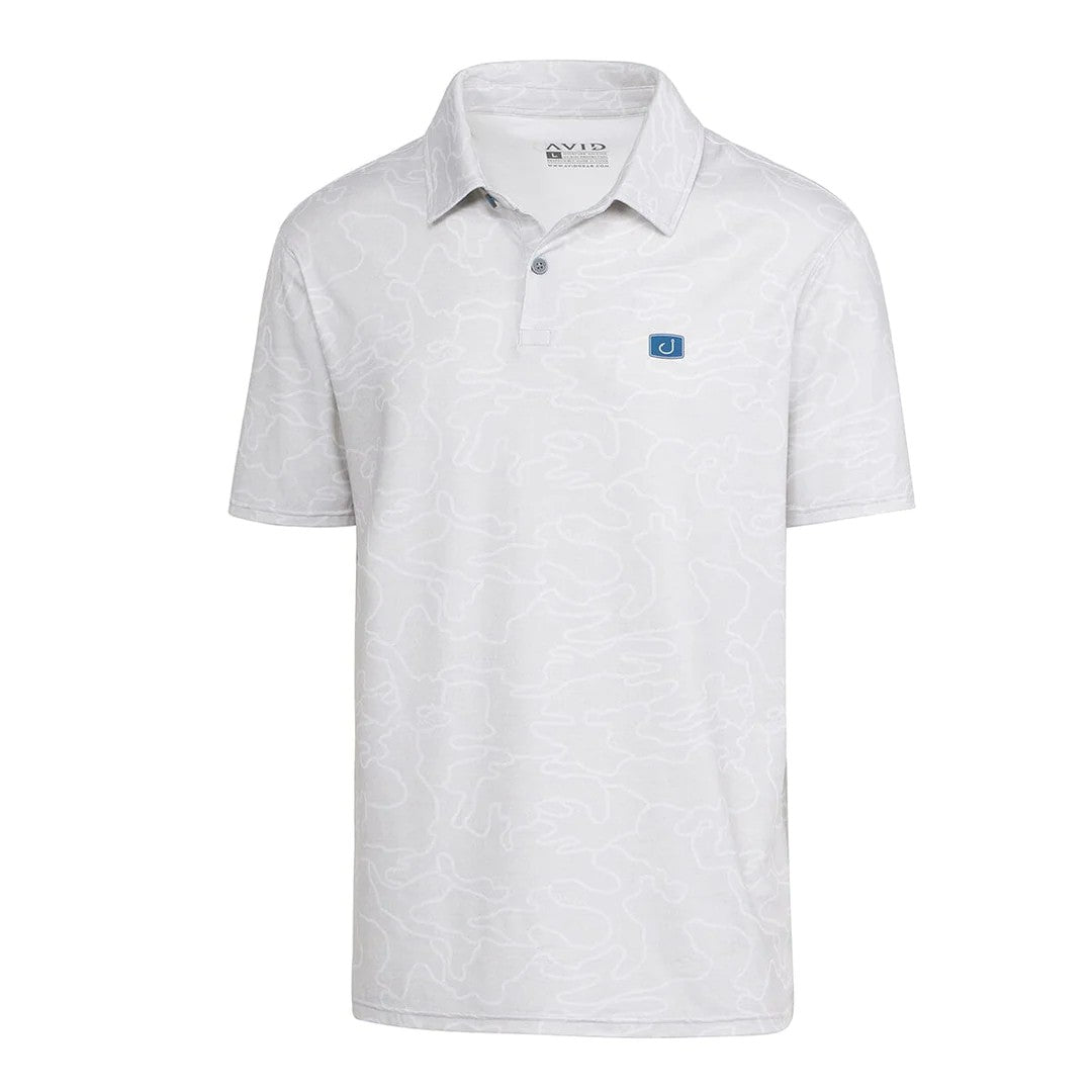 Avid Adrift Camo Pacifico Polo Adrift White