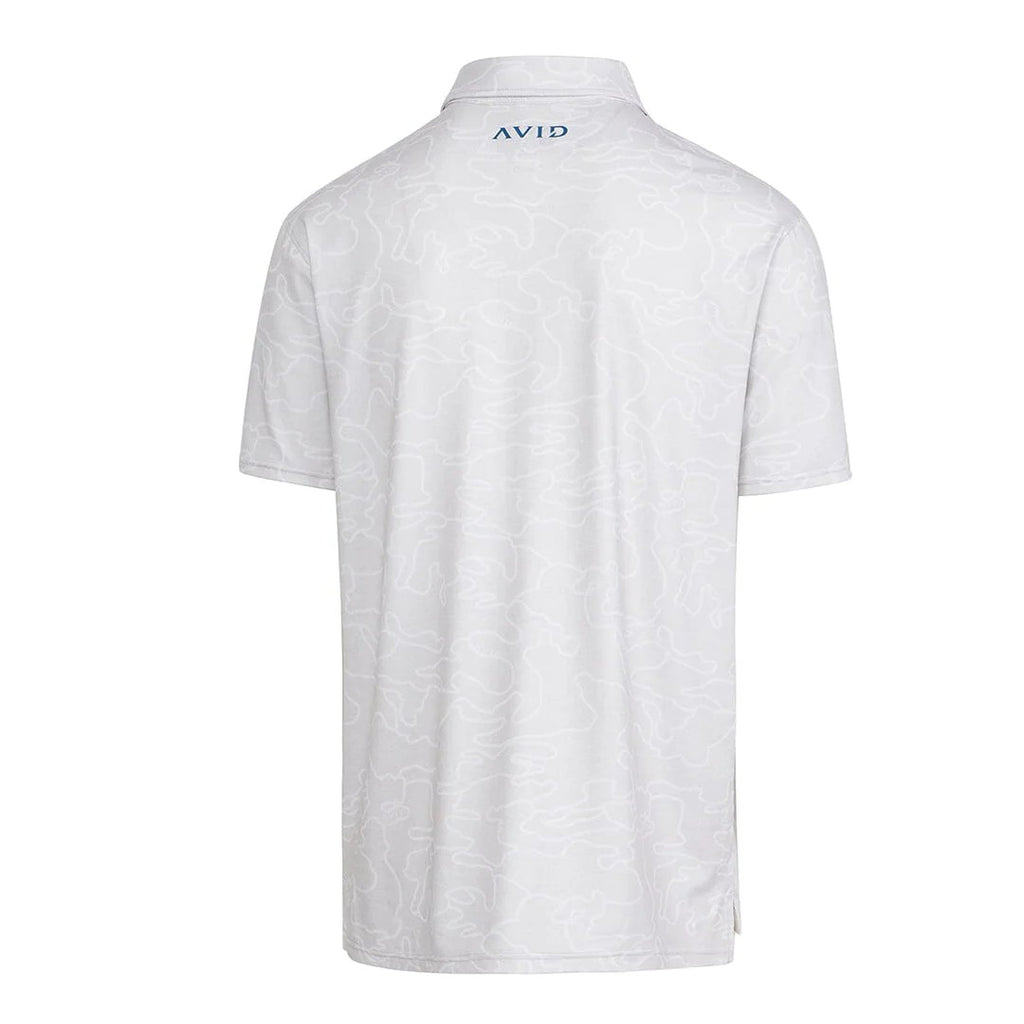 Avid Adrift Camo Pacifico Polo Adrift White
