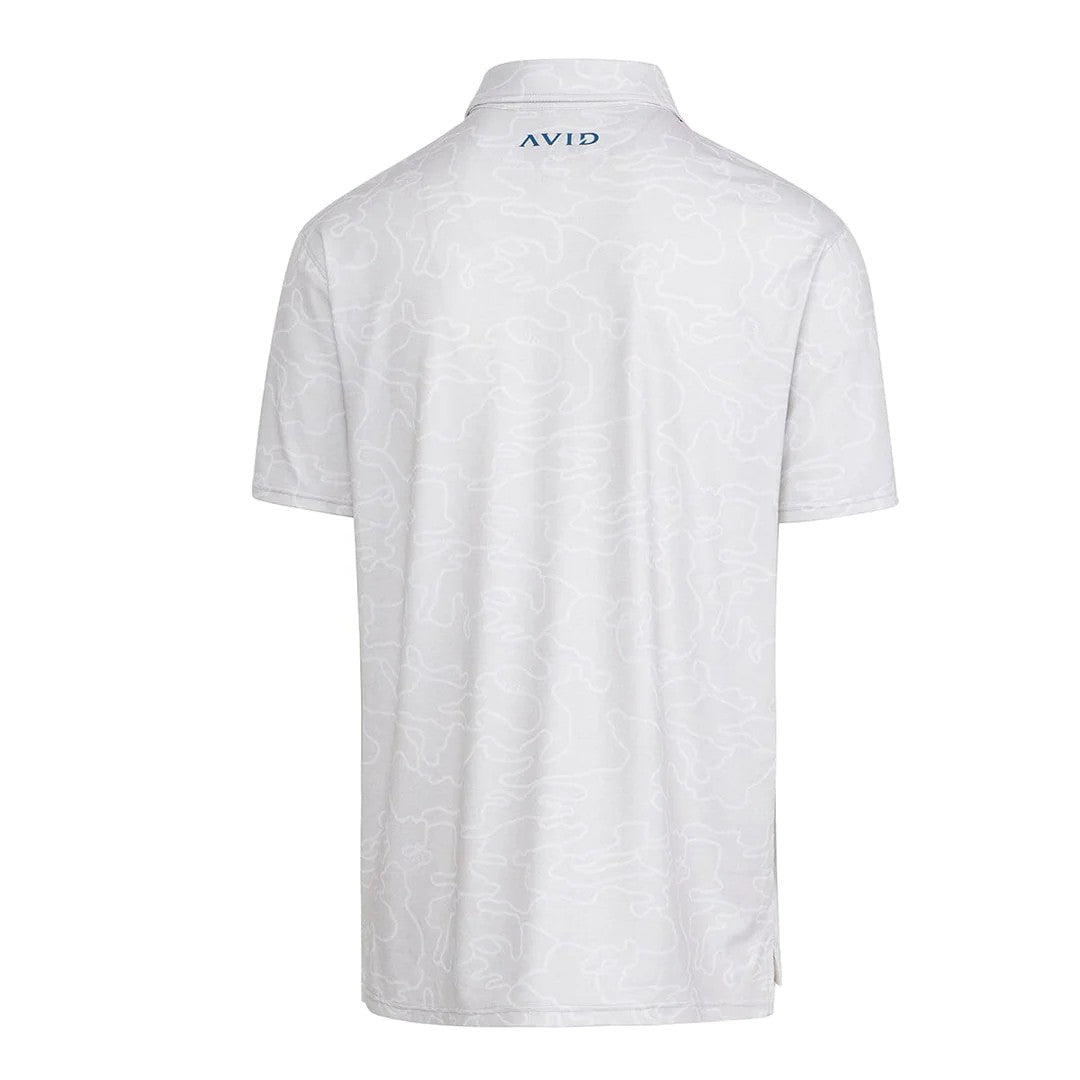 Avid Adrift Camo Pacifico Polo Adrift White