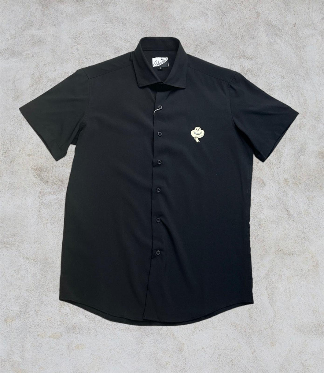 Shirt Sebasttino  Solid BLACK