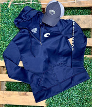 Load image into Gallery viewer, Species Shield Fleece Full Zip Up Hoodie  Navy
