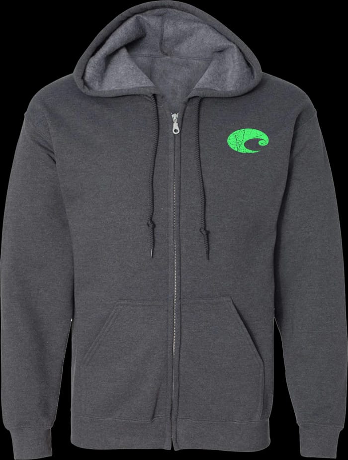 Species Shield Fleece Full ZIP Up Hoodie Heather Gray