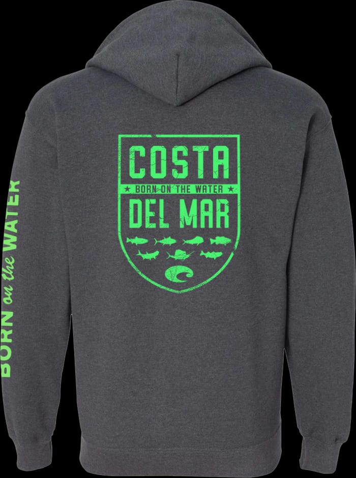 Species Shield Fleece Full ZIP Up Hoodie Heather Gray