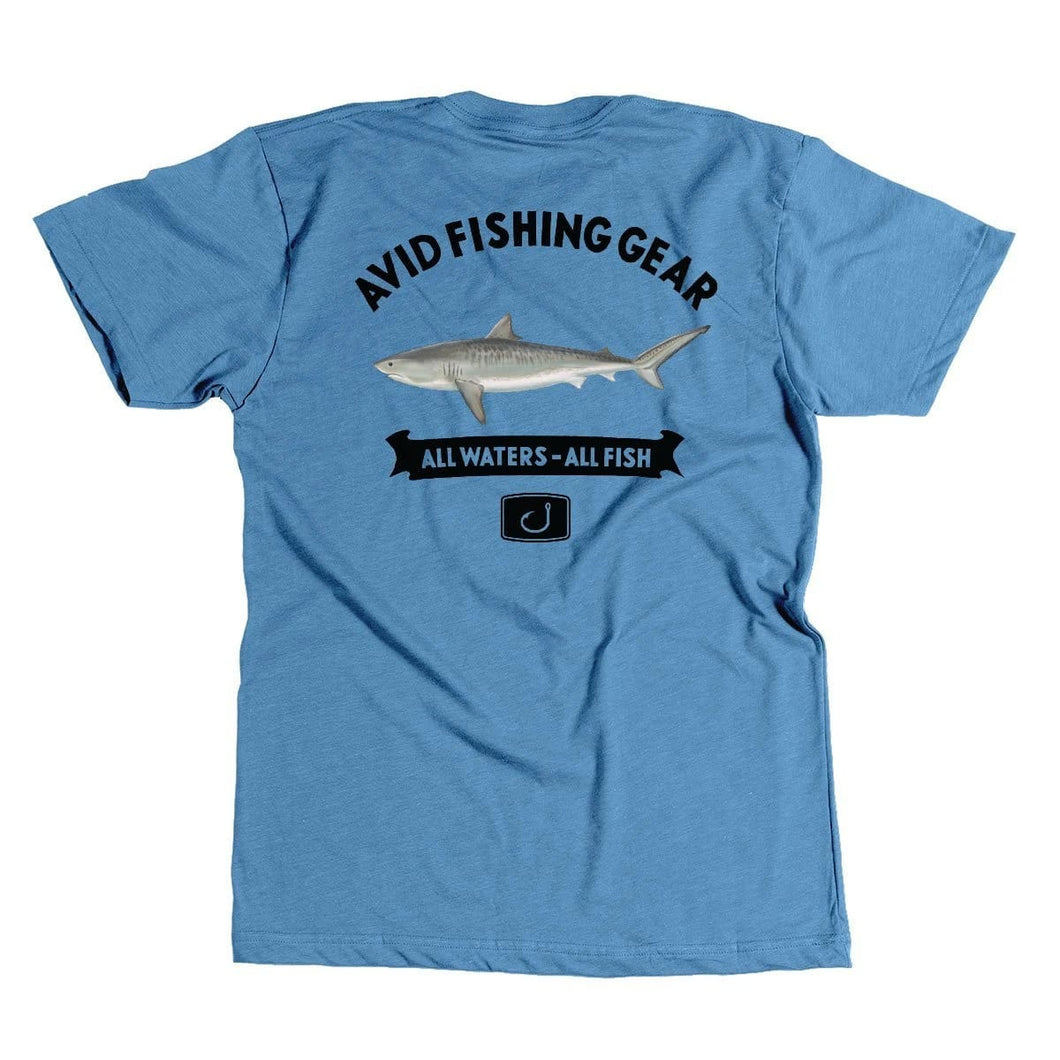 TIGER SHARK MOUNT TEE INDIGO HEATHER