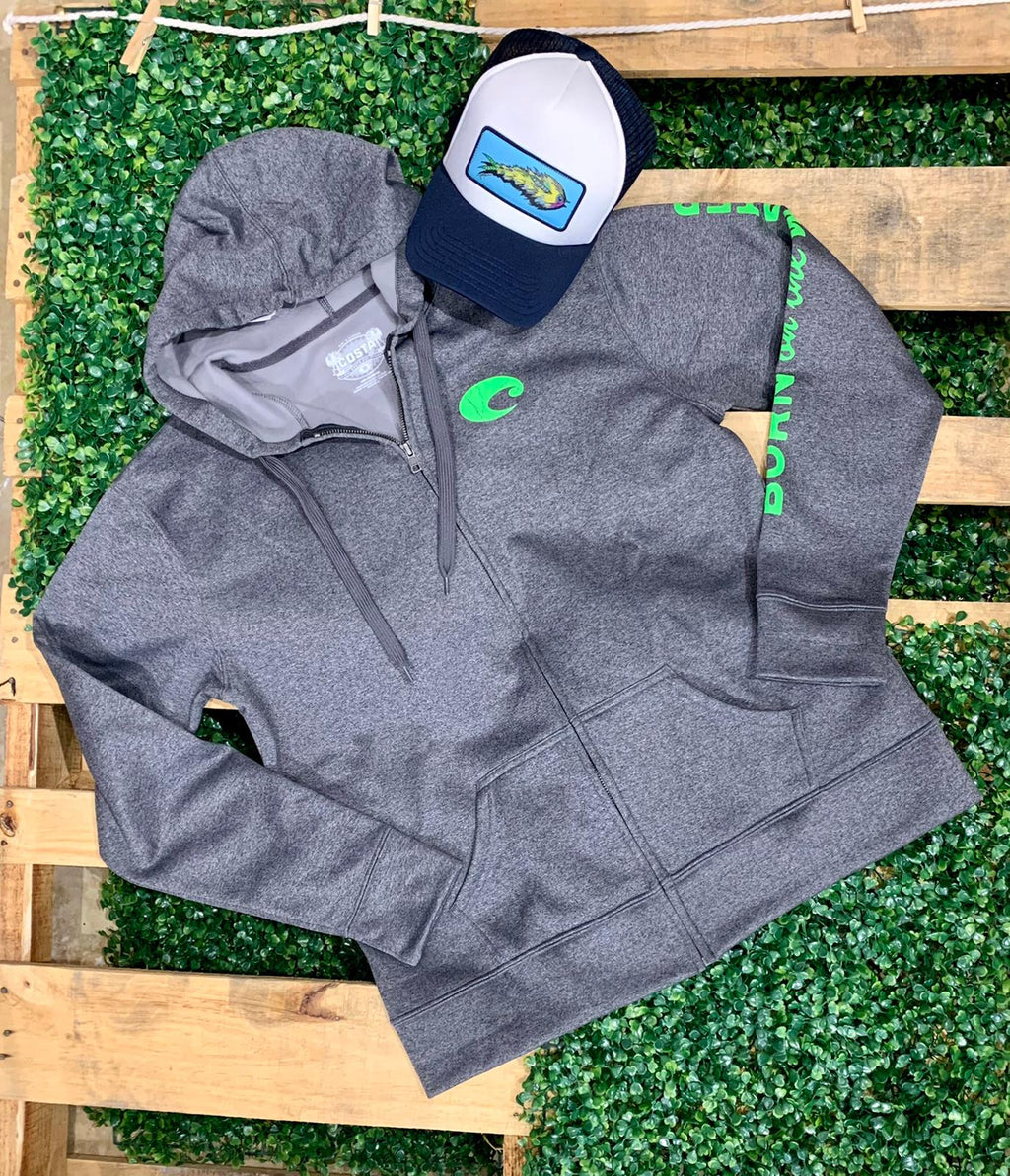 Species Shield Fleece Full ZIP Up Hoodie Heather Gray