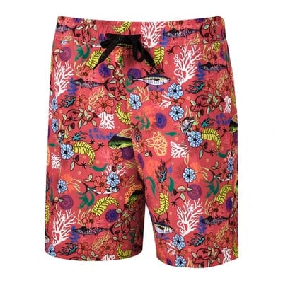 Short Sandbar Volley Fish Floral Coral