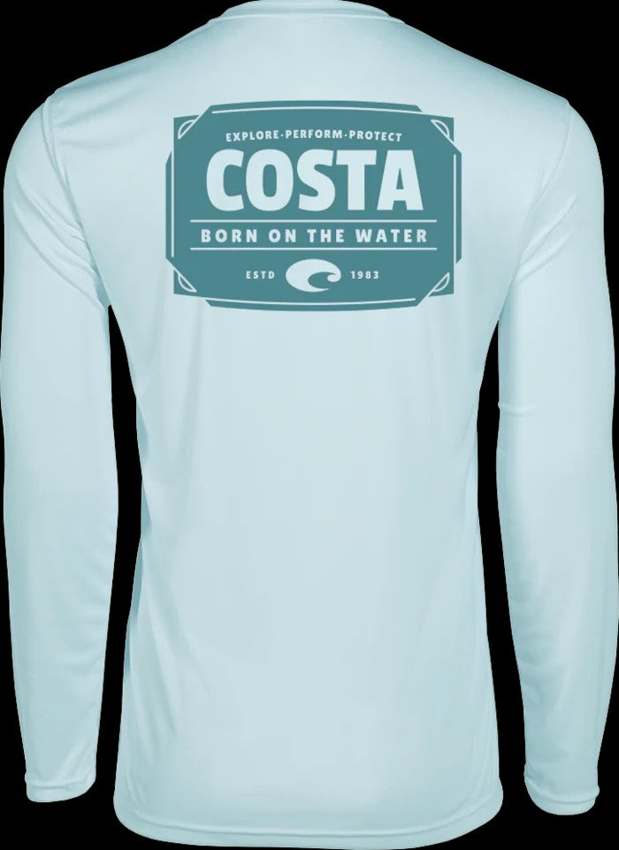 Tech Capitano LS Perf Crew Artic Blue