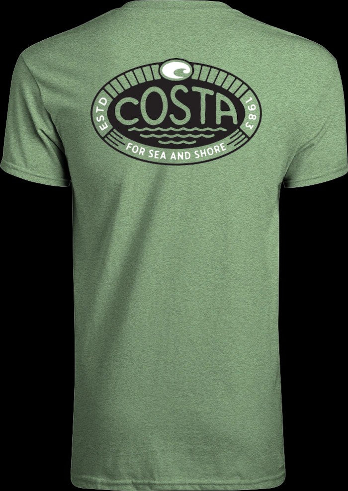 Adrift Blend SS Crew Green Heather