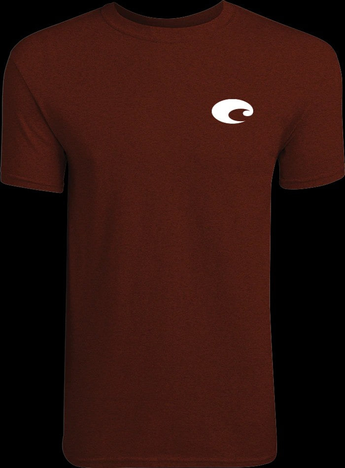 Adrift Blend SS Crew Heather Burgandy