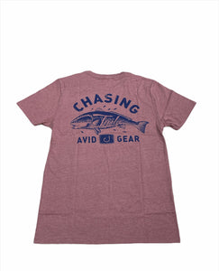 Chasing Tail Tee Maroon Heather