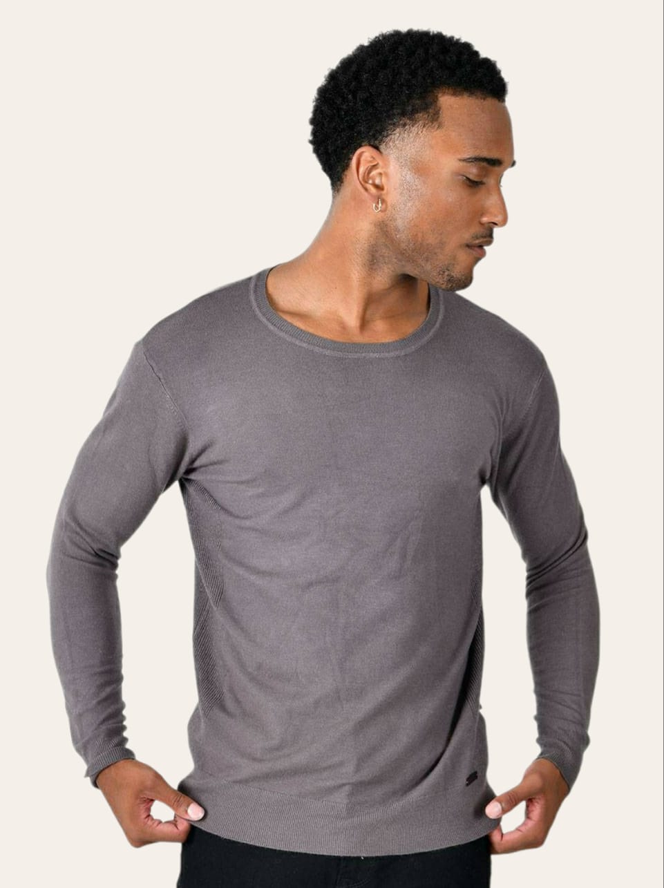Sueter Clasico De Manga Larga Dark Grey