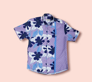 Sambarlot Purple And Lilac Flower Shirt