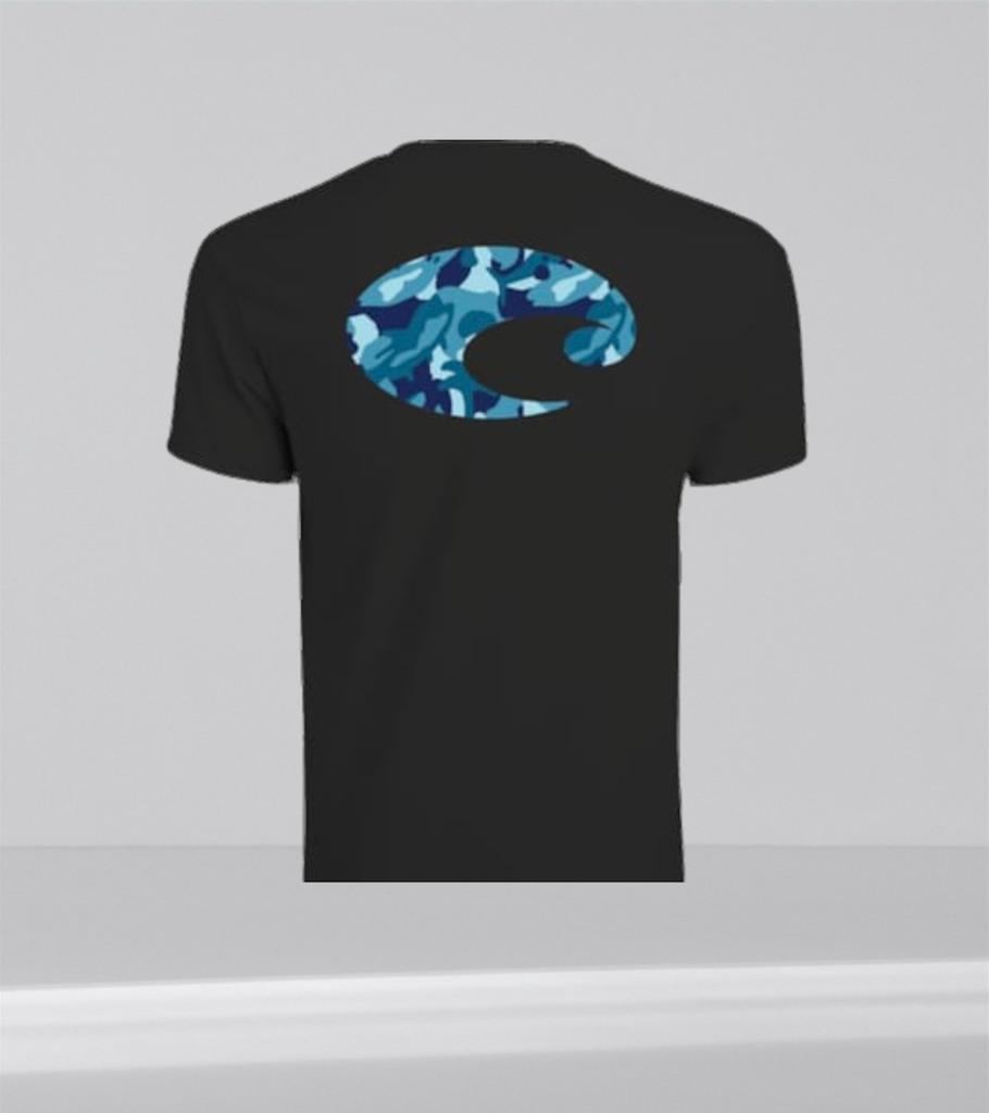 Crew Neck Watercamo Navy
