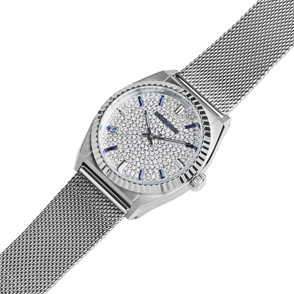 Jason Hyde 20040 Stainless Steel & Zirconia Pave