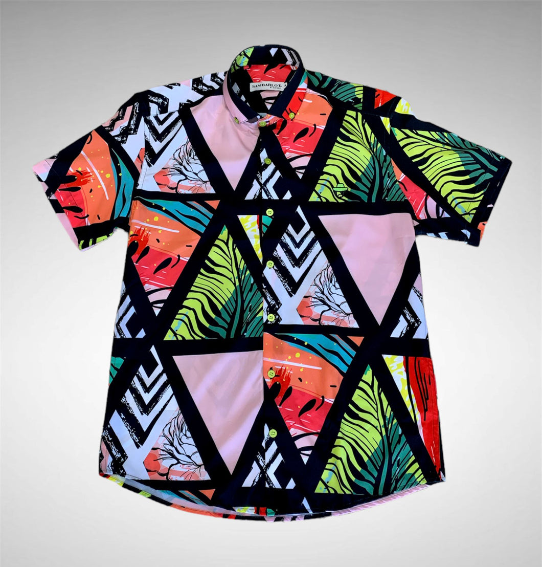 Sambarlot Tropical Collage Shirt