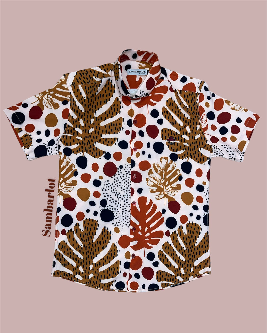 Sambarlot Earth- Toned Leaf Shirt