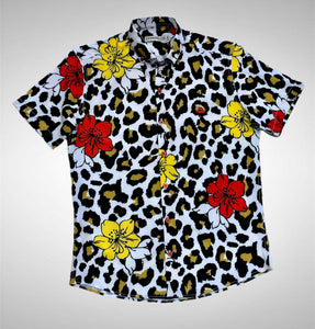 Sambarlot Print Shirt Winth Yellow And Red Flower