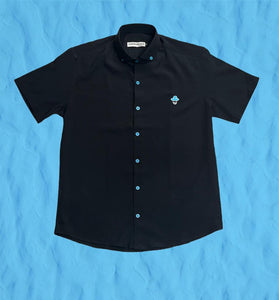 Sambarlot Black Shirt Baby Blue Bottons