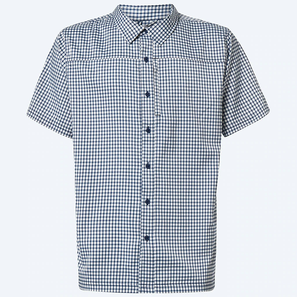 Costa Shirt Hybrid Tech Button Down Plaid Navy