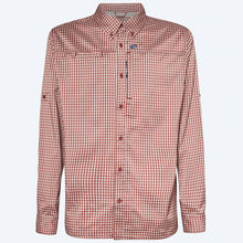 Load image into Gallery viewer, Costa Angler Tech Button Down Plaid Lava Red
