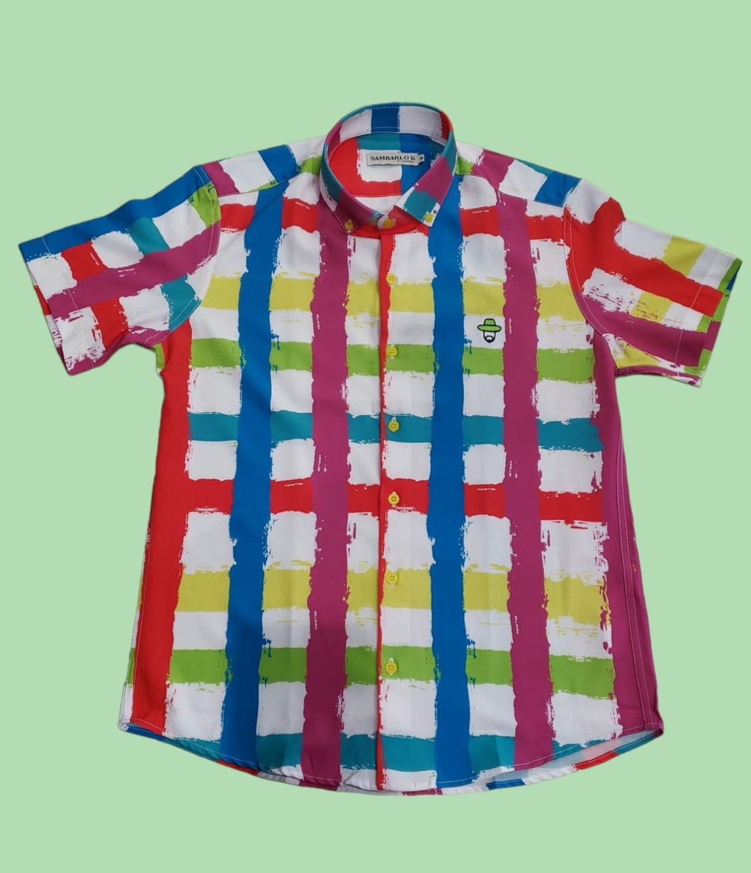 Sambarlot Colored Grid Shirt