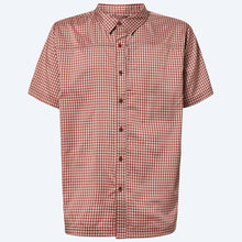 Load image into Gallery viewer, Costa Hybrid Tech Button Down Plaid Lava Red
