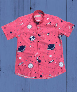 Sambarlot Pink Shirt Of Planets And Stars