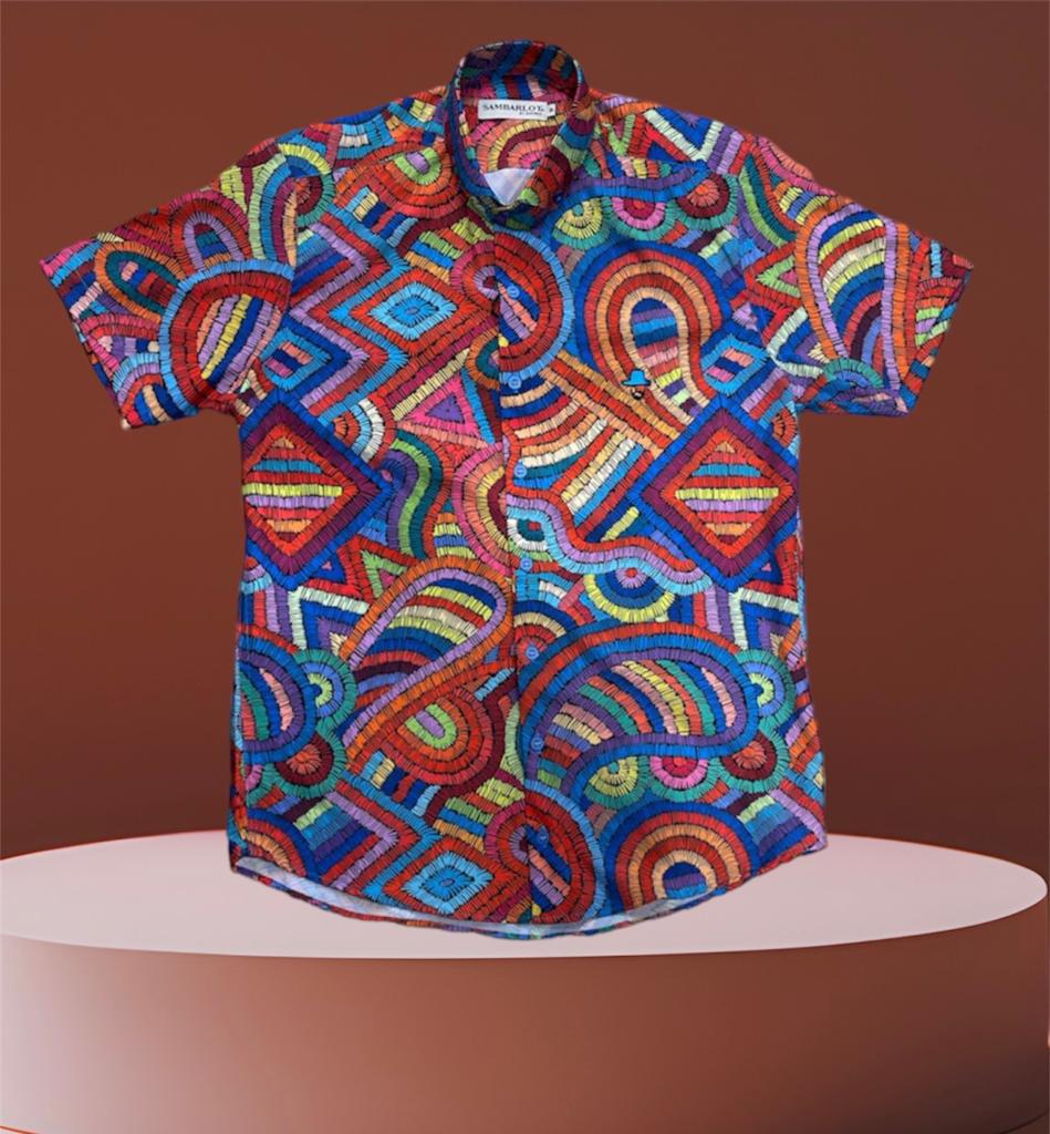Sambarlot Adstract Embrodery Shirt